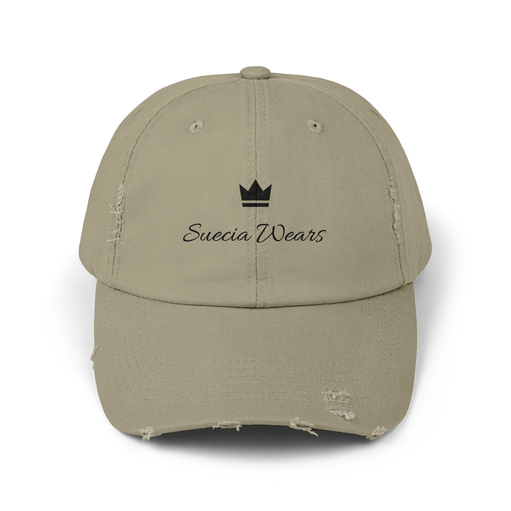 Suecia Wears Distressed Cap