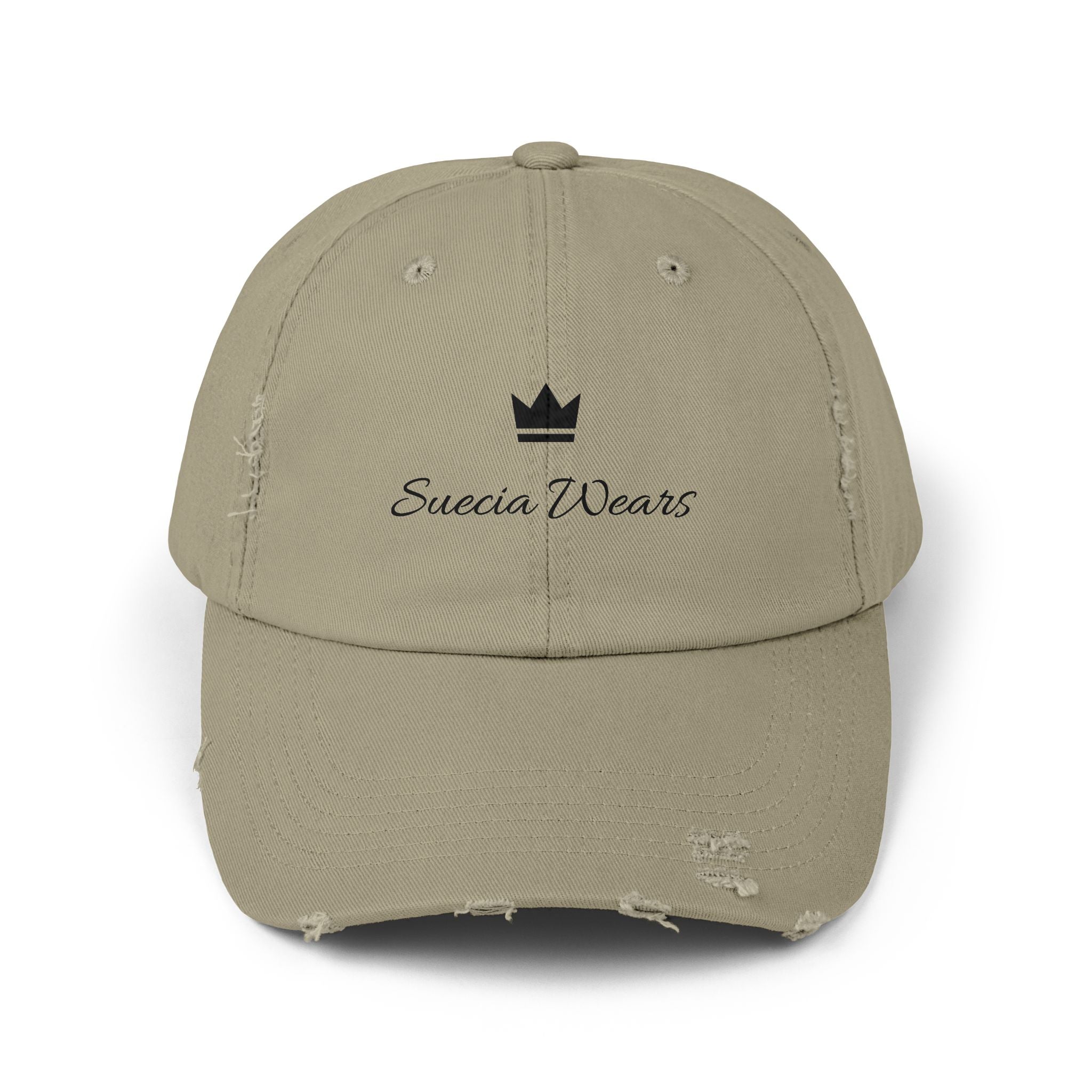 Suecia Wears Distressed Cap