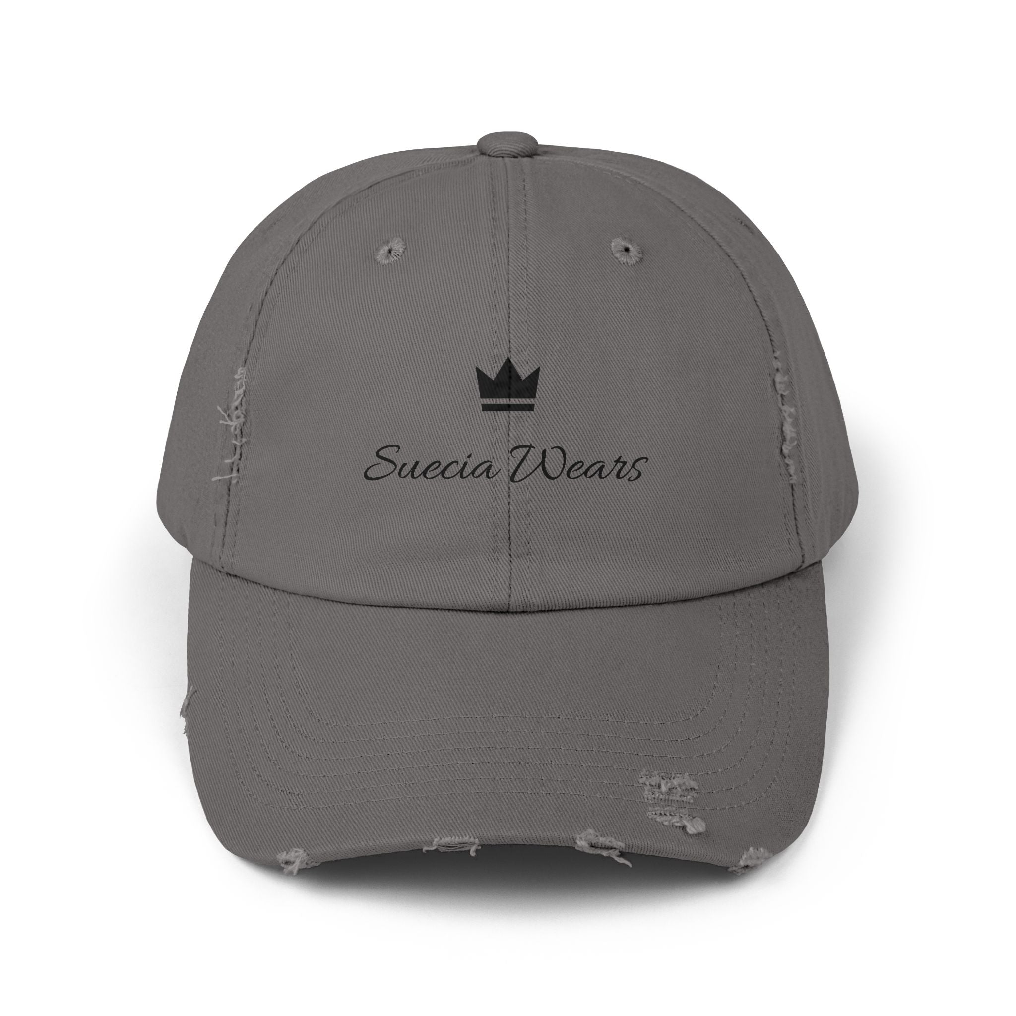Suecia Wears Distressed Cap