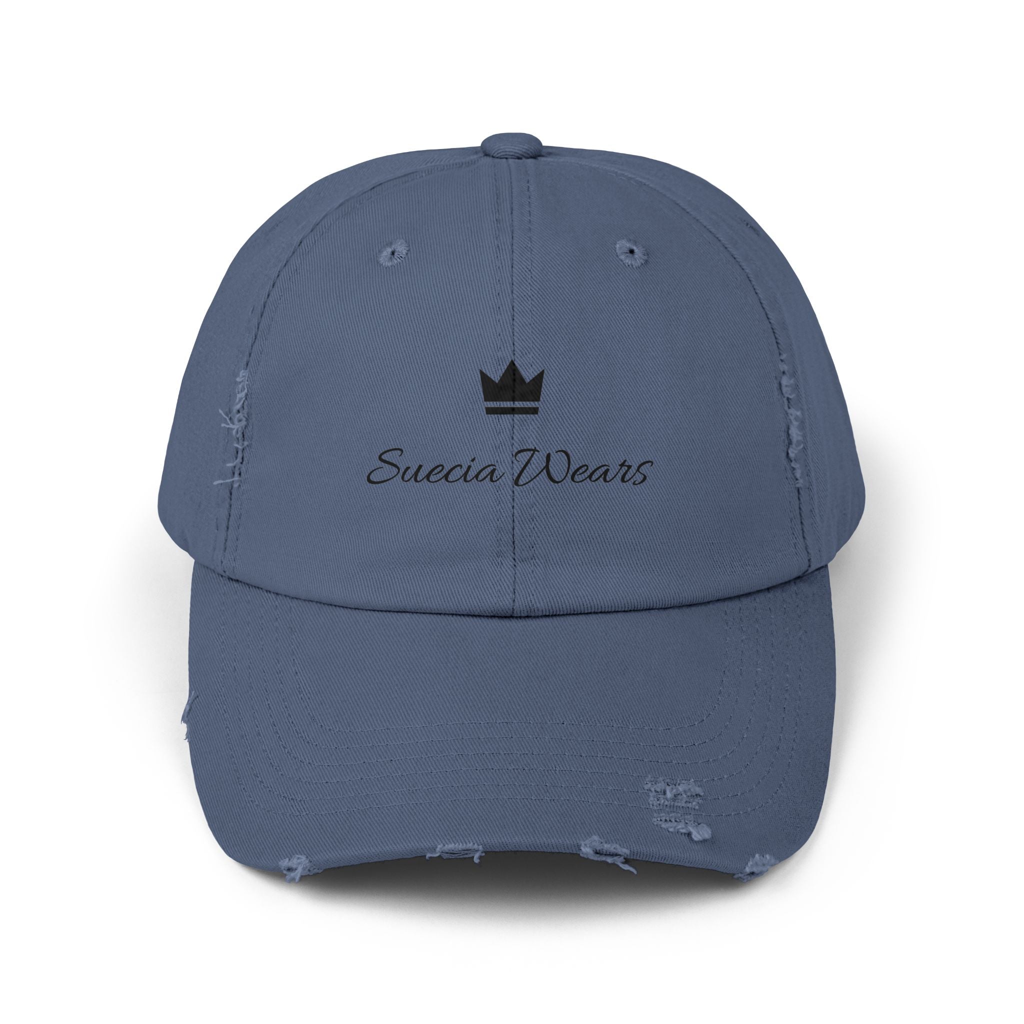 Suecia Wears Distressed Cap