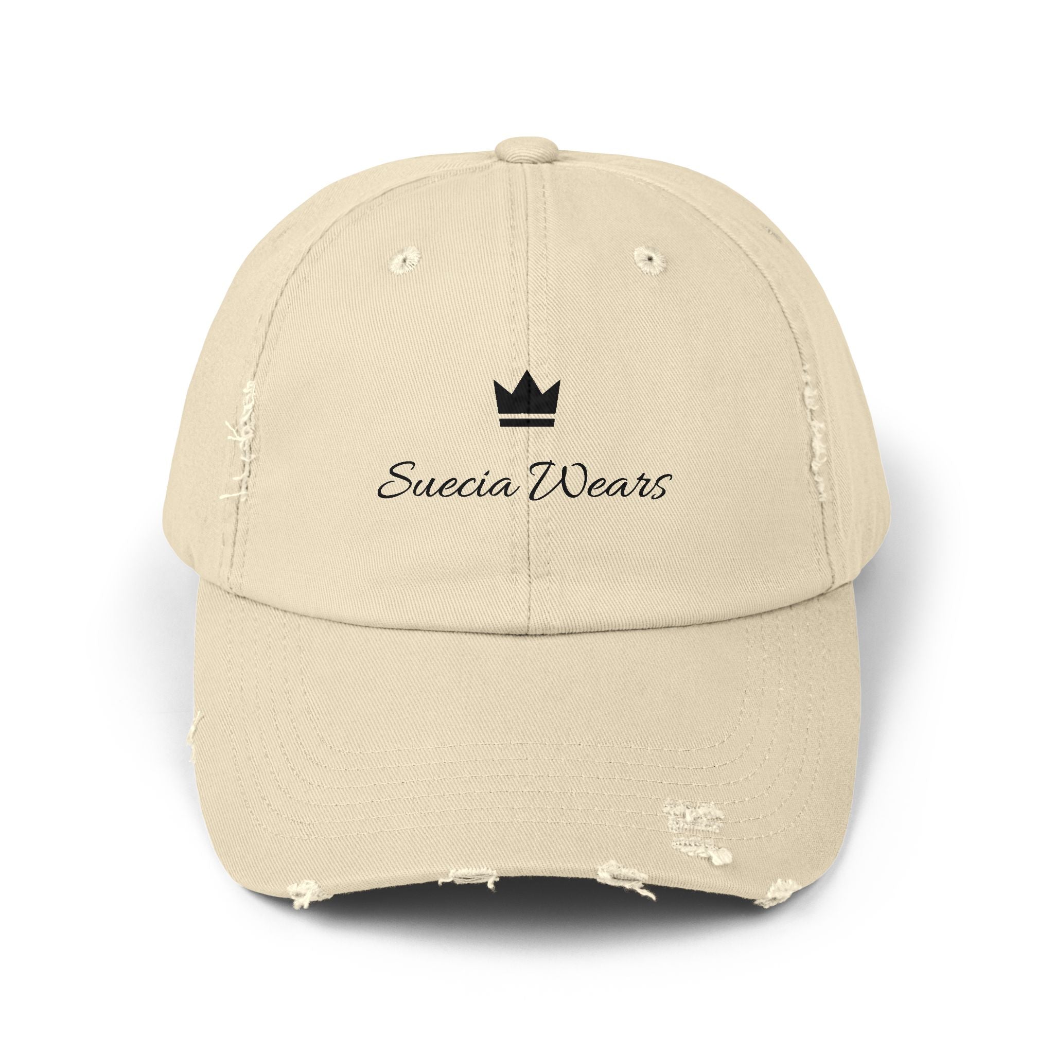 Suecia Wears Distressed Cap
